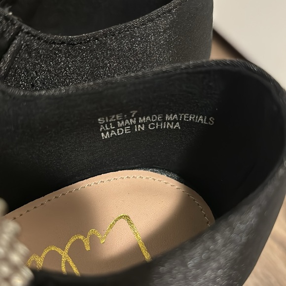 Satin Rhinestone Block Heels - Picture 5 of 10